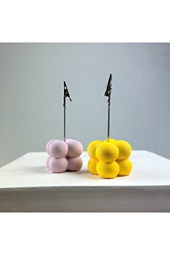 oasis decoration Bubble Note Holder Set of 2 ( Pink - Yellow )