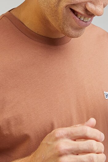 Lee Crew Neck 100% Cotton Regular Fit Cinnamon T-Shirt