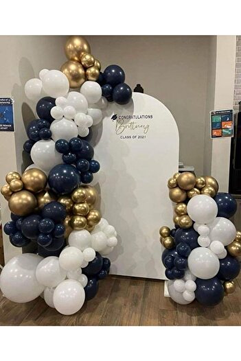 Kalisan Midnight Blue-chrome Gold Balloon Chain Set