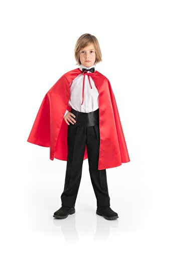 Tameris Kostüm Girl's Boy's Red Cloak with Crescent and Red Flag - April 23 Outfits