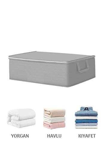 Meleni Home 7-Piece Sofa Bed Base Type Storage Bag - Base Base Large Size Storage Bag 64 X 45 X 22 Cm Gray