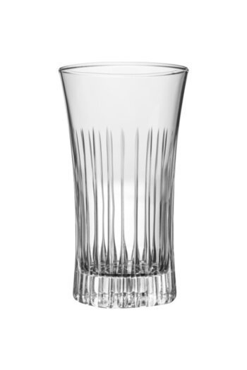 KCD Simple Cut Hand Decor Gilded 6 Pieces Patterned Water and Soft Drink Glass Set