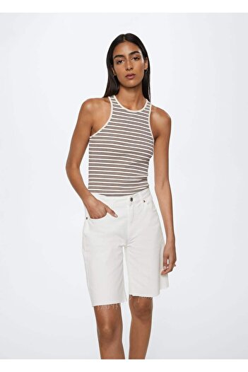 MANGO Woman Seamless Denim Bermuda Shorts