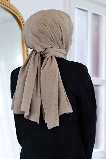Vissona Γυναικείο σάλι πολυτελείας Medina Silk Mink-2