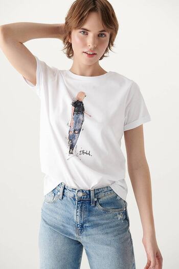 Mavi M1610222-620 Silhouette Γυναικείο Λευκό T-shirt