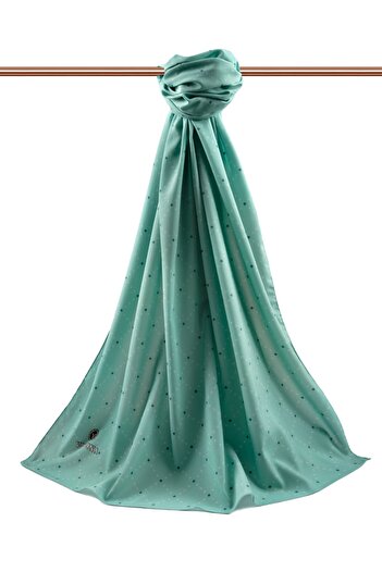 Vissona Women's Luxury Medina Silk Shawl Dark Mint Green