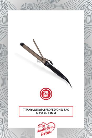 Ventoso Titanium Coated Professional Curling Iron 25mm And Heat Resistant Curling Gloves