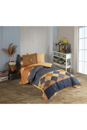 Hobby Single Poplin Duvet Cover Set Carilla Yellow