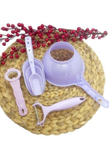 lufy 7 Piece Kitchen Set - Peeler - 4 Size Food Shovel - Jar Funnel - Jar Opener