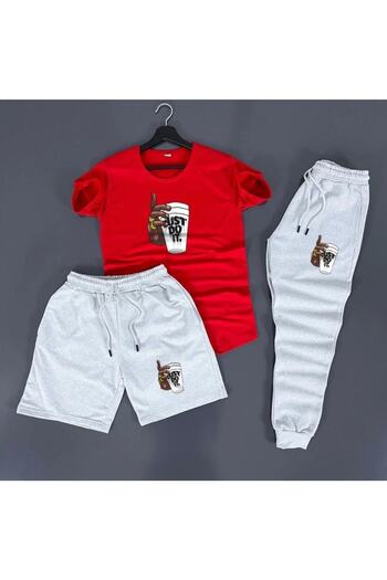 NewCabin Jd Glass Printed White-black Summer 3-Piece Combination
