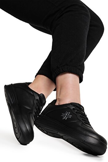 BUCKHEAD 4196 Base Black Women's Sports Shoes - Casual Lace-Up Walking