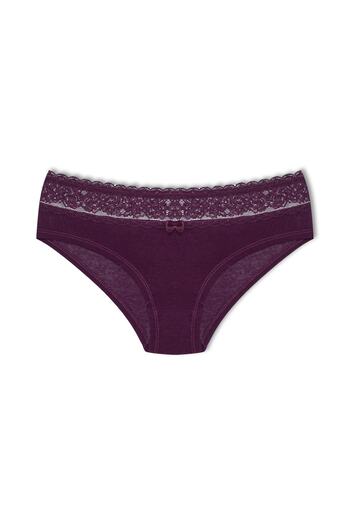 HNX Pachet de 2 boxer de damă hipster din bumbac cu dantelă în talie