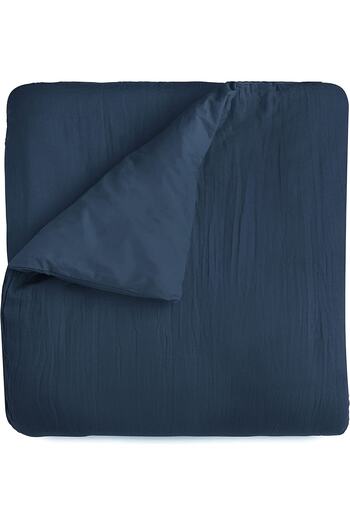 EVYA 100% Organic Cotton 200X220Cm Blue Soft Muslim Duvet Cover Set 4 Layers