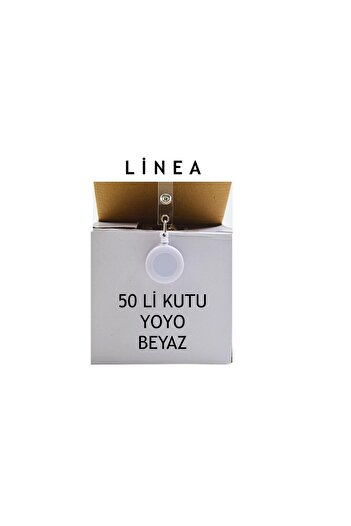 Linea Yoyo Collar Card Holder Round White 50 Pieces