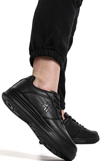 BUCKHEAD 4196 Base Black Women's Sports Shoes - Casual Lace-Up Walking