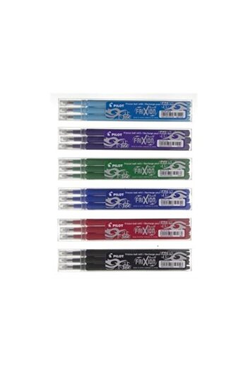 Pilot Frixion Erasable Roller Tip Pen Refill 3 Pack Black