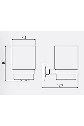 Eca Serel Bathroom Bianca Glass Chrome Οδοντόβουρτσα 140102003 E.c.a