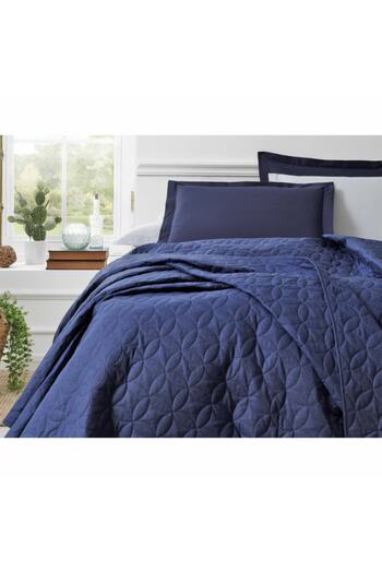 Taç Navy Blue Single Basic Bedspread