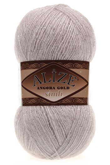 Alize Χειμερινό λευκό Angora Gold Glitter Πλεκτό νήμα 168