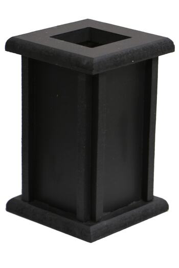 Yapay Çiçek Deposu 16 Cm Black Wooden Vase Trend Model