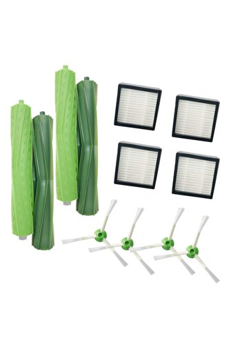 iRobot Roomba I7 Compatible - 4 Hepa Filters and Side Brushes, 2 Sets (4 Pcs) Main Brushes