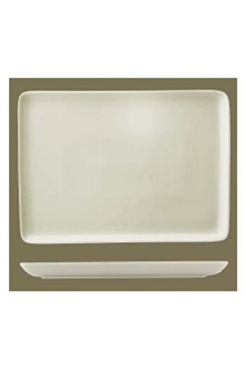 Kütahya Porselen 30*22 Cm Flat Plate Cream 2 Pack