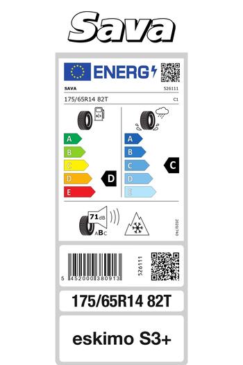 SAVA 175/65 R14 82t Eskımo S3+ Ms Oto Kış 2022
