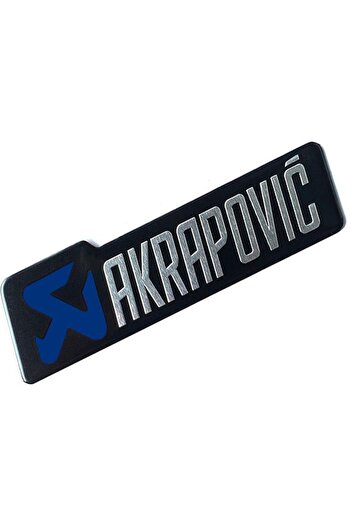 Knmaster Akrapovic Rectangular Sticker Navy Blue