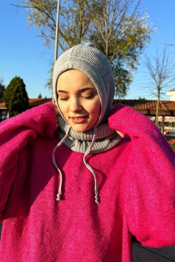 Mooncorn Gray Balaclava Knitwear Headboard