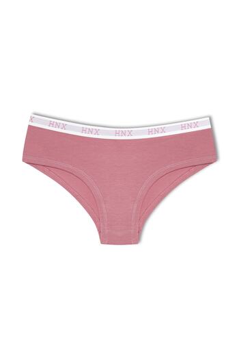 HNX Pachet de 3 chiloți din bumbac jacquard cauciuc jumătate boxer hipster pentru femei