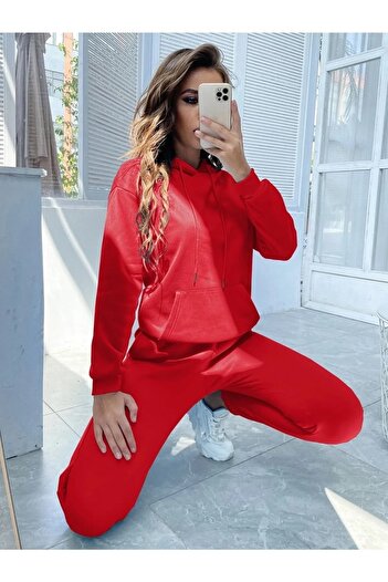 Machetta Σετ φόρμας φόρμας Unisex με 3 νήματα χωρίς εκτύπωση Basic Oversize - Χοντρό γυναικείο σετ φόρμας