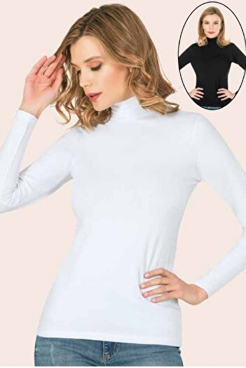 Anıt 5 Pieces Turtleneck Long Sleeve T-shirt 92% Cotton 8% Lycra