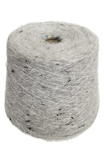 göçer Knitting Yarn Wool Acrylic: Gray Color Black Tweetli Total 850Gr