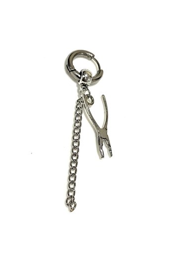 stainless steell Gothic Steel Chain Hoop Earrings