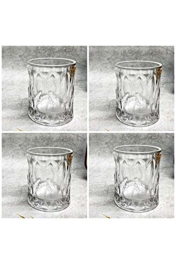 Jenisa Handmade Glass Whiskey Soft Drink Glass Set of 4
