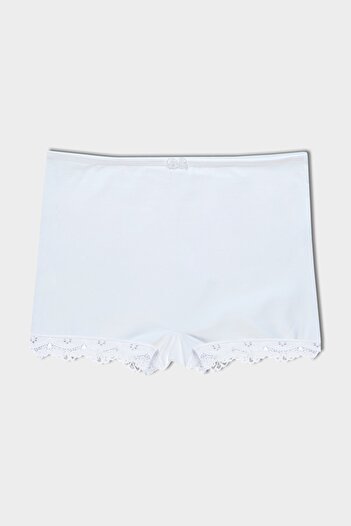 HNX 2-Piece Lace Detailed Cotton Women's Tights Shorts
