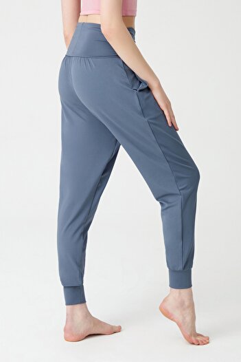 Los Ojos Anthracite Shalwar Look Sweatpants with Elastic Waist