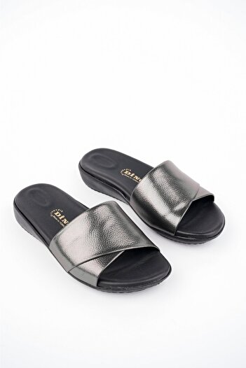 AYS SHOES Δερμάτινες γυναικείες παντόφλες Ays Orthopedic Heel Spur Supported