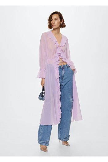 MANGO Woman Flounced Flowing Dress
