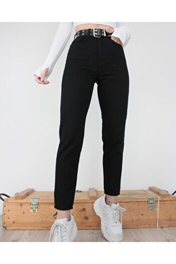 Trn JNS Pantaloni Dahlia Black Mom Jean