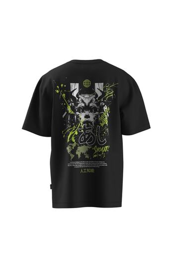 Shout Υπερμεγέθη Unisex T-shirt Τεχνητής Νοημοσύνης