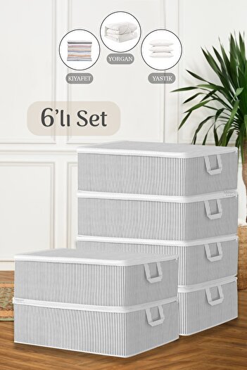 Meleni Home 6dílná rozkládací pohovka Základní typ polštáře Úložný vak na oblečení - pod základnu organizér taška 50 X 30 X 22 cm