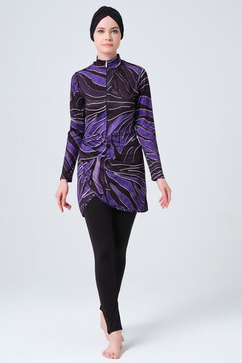 ALFASA Stylish Long Sleeve Hijab Swimsuit