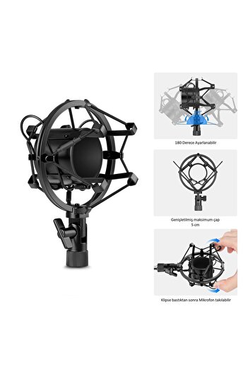 SFL Product Profesyonel Studio Condenser Mikrofon Oyuncu Youtuber Podcast Yayın Sohbet Kayıt Mikrofonu