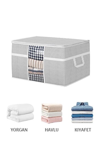 Meleni Home Úložná taška na přikrývku na okno o velikosti 5 kusů – Organizér na přikrývku na polštář Úložná taška 75 X 40 X 40 cm