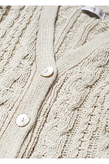 MANGO Woman Knitwear Cardigan - Buttoned Design