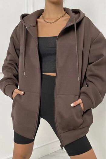 MODAGEN Ζακέτα Unisex Καφέ Oversize