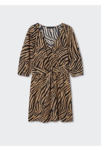 MANGO Woman Leopar Desenli Elbise
