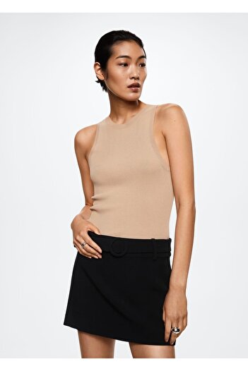 MANGO Woman Belted Mini Skirt