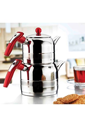 Kahramanlar Rain Midi Size Teapot Red